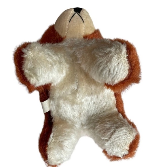 Vintage Plush Bear Japan Red Brown Rare Stuffed Animal Unique OOAK - Picture 6 of 11